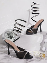 Women's Creative Fashion Unique Design Spiral Rhinestone Coil Mesh